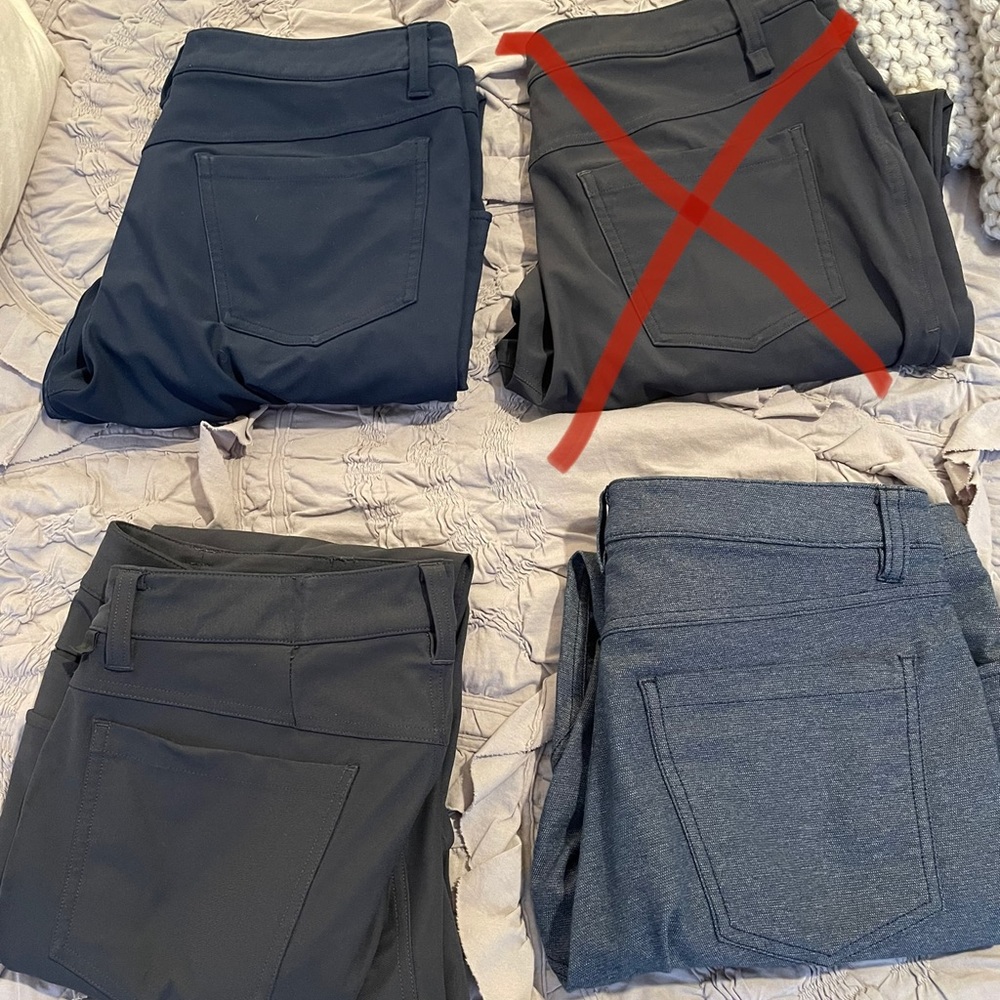 3 pack Mens lululemon ABC skinny pants bundle